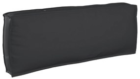 Conjunto de Almofadas de Palete 2 Peças Preto Tecido Oxford