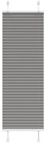 Antracite Plissada Cega 50x150 cm Largura Tecido 49,4 cm