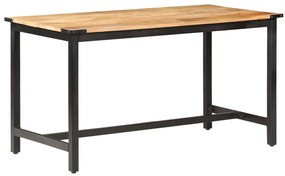 Mesa de jantar 140x70x76 cm madeira de mangueira maciça áspera