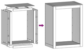 Suporte para lenha 60x40x80 cm aço branco