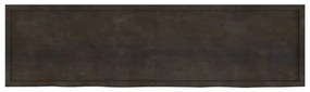 Bancada p/ WC 220x60x(2-6)cm madeira tratada maciça castanho