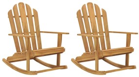 Cadeiras de baloiço Adirondack 2 pcs madeira de teca maciça