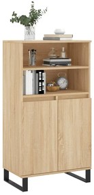 Aparador alto 60x36x110 cm derivados de madeira carvalho sonoma