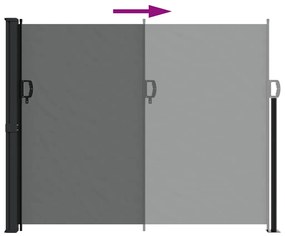 Toldo lateral retrátil 160x500 cm antracite