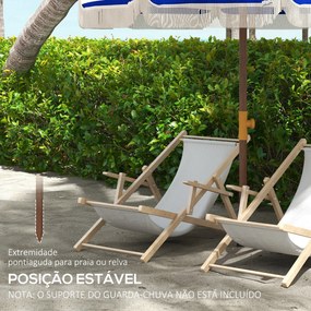 Chapéu de Sol de Praia Ø190x210 cm Chapéu de Sol para Terraço com 8 Va