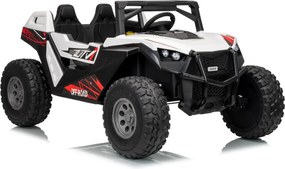 Buggy elétrico para Crianças 24V 2 Lugares RTR Monster Speed ​​4x4, Rodas Espuma EVA, assento couro ecológico Branco