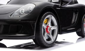 Carro elétrico para Crianças 12V de 2 a 5 anos Porsche 911 Carrera, Rodas de espuma EVA, Assento Couro ecológico e controlo remoto Preto