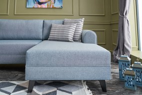 Sofá-Cama de Canto Belen – Azul – 300x78x202 cm