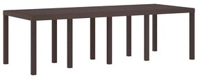 Conjunto de Jantar de Jardim 11 pcs Castanho 250 x 100 x 73 cm