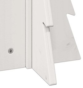 Árvore de Natal decorativa 49 cm madeira de pinho maciça branco