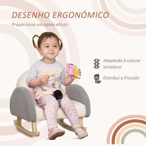 Poltrona Infantil Mini Sofá para Crianças acima de 3 Anos com Assento Acolchoado Apoio para os Braços e Estrutura de Madeira Carga Máxima 45kg 50x45x50cm Cinza