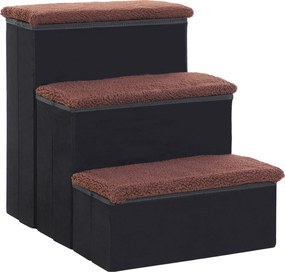 PawHut Rampa Acesso Animais 3 Patamares Dobrável Armazenamento Prático 50cm Alta Facilita Mobilidade Pets | Aosom Portugal