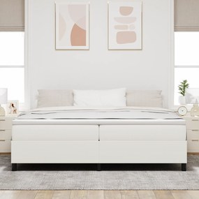 Cama Box de Primavera vidaXL Creme 200x200 cm Tecido de Corduroy