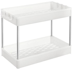 Organizador debaixo da pia com dois níveis | SONGMICS | 40 x 22 x 31 cm | branco | BUO001W01.
