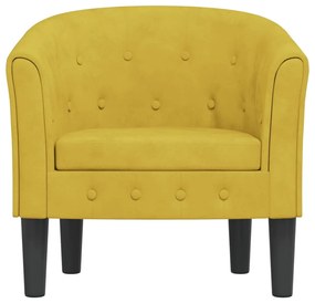 Poltrona veludo amarelo