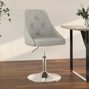 vidaXL Banco de bar tecido cinzento-claro