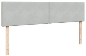 Estrutura cama otomana colchões 180x200cm veludo cinzento claro
