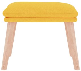 Apoio de pés 45x29,5x35 cm tecido amarelo mostarda