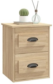 Mesa de cabeceira de parede 41,5x36x53 cm carvalho sonoma