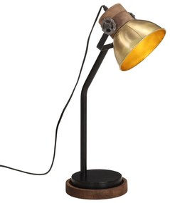 vidaXL Candeeiro de secretária 25 W 18x18x60 cm E27 bronze antigo