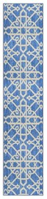 vidaXL Tapete/passadeira 80x400 cm azul