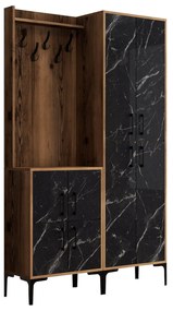 Hall Stand Berlin BA – Walnut Preto – 120x200x35 cm