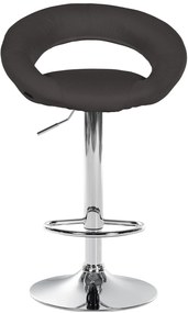 Conjunto de 2 bancos de bar Olinda em tecido e com estrutura cromada 52 x 77-97 x 47 cm Cinzento escuro