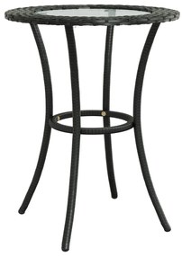 2 pcs conjunto de sofás formato L c/ almofadões vime PE preto