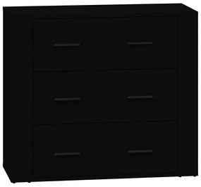 Aparadores 2 pcs derivados de madeira preto