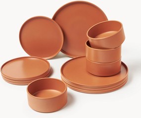 Conjunto de loiça artesanal Lowri, 4 pessoas, conjunto de 12