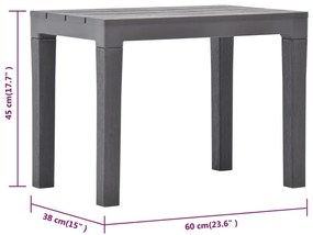 Mesa de jardim com 2 bancos plástico castanho