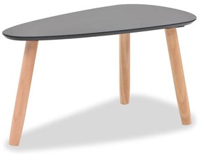 Conjunto mesas de centro 2 pcs pinho maciço preto