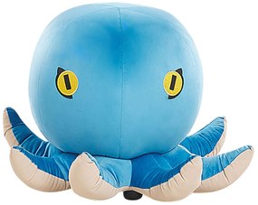 Tamborete em veludo azul OCTOPUS Beliani