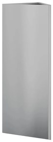 Vaso/floreira de jardim triangular 30x26x75 cm aço galvanizado