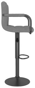 Bancos de bar 2 pcs veludo cinzento-claro