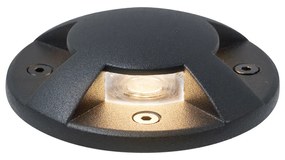 Foco de chão moderno preto GU10 50mm efeito de 4 luzes IP65/IP67 - Cellar Moderno
