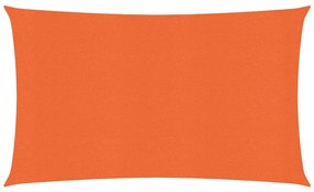 Para-sol estilo vela 160 g/m² 2x5 m PEAD laranja