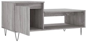 Mesa de centro 100x50x45 cm derivados madeira cinzento sonoma