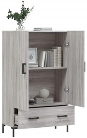 Armário alto derivados de madeira 69,5x31x115cm cinza sonoma