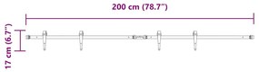 Kit para armário deslizante aço carbono 200 cm