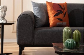 Sofá-Cama de 3 Lugares Kapri – Antracite – 220x84x77 cm