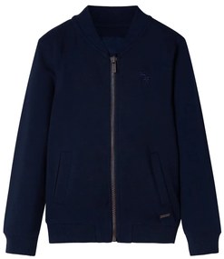 Sweatshirt para criança com fecho azul-marinho 104