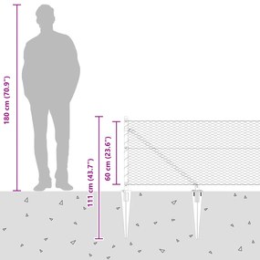 Cerca Hexagonal vidaXL 0,6x100 m Aço Galvanizado