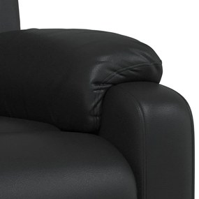 Poltrona reclinável couro artificial preto