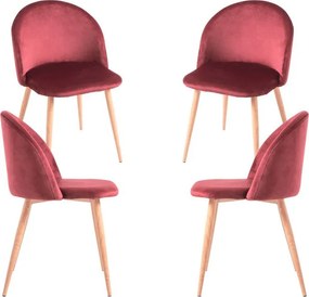 Pack 4 Cadeiras Vint Veludo - Orquídea