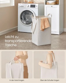 Armário de casa de banho com cesto para roupa suja 40 x 40 x 170 cm Branco 