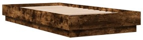 Estrutura cama s/ colchão derivados de madeira carvalho fumado