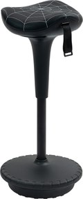 Vinsetto Banqueta de escritório com função giratória, banqueta ergonômica, ajustável em altura 65,5-83,5 cm inclinável 120° Preto | Aosom Portugal