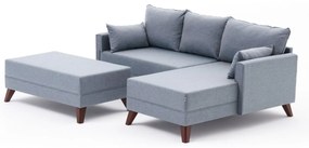 Sofá-Cama de Canto Bella – Azul – 205x85x140 cm