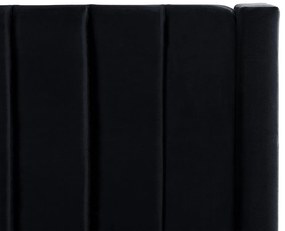 Cama de casal com arrumação em veludo preto 160 x 200 cm NOYERS Beliani